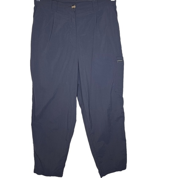 ExOfficio Bugs Away Gray Straight Leg Hiking Field Pants 14 Nylon High Waist - Picture 3 of 15